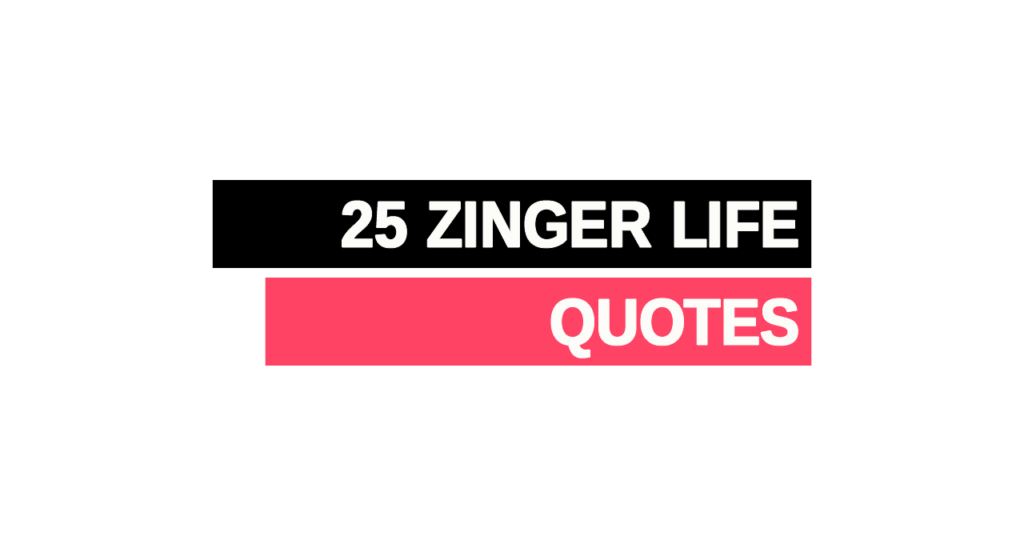 25 Zinger Life Quotes