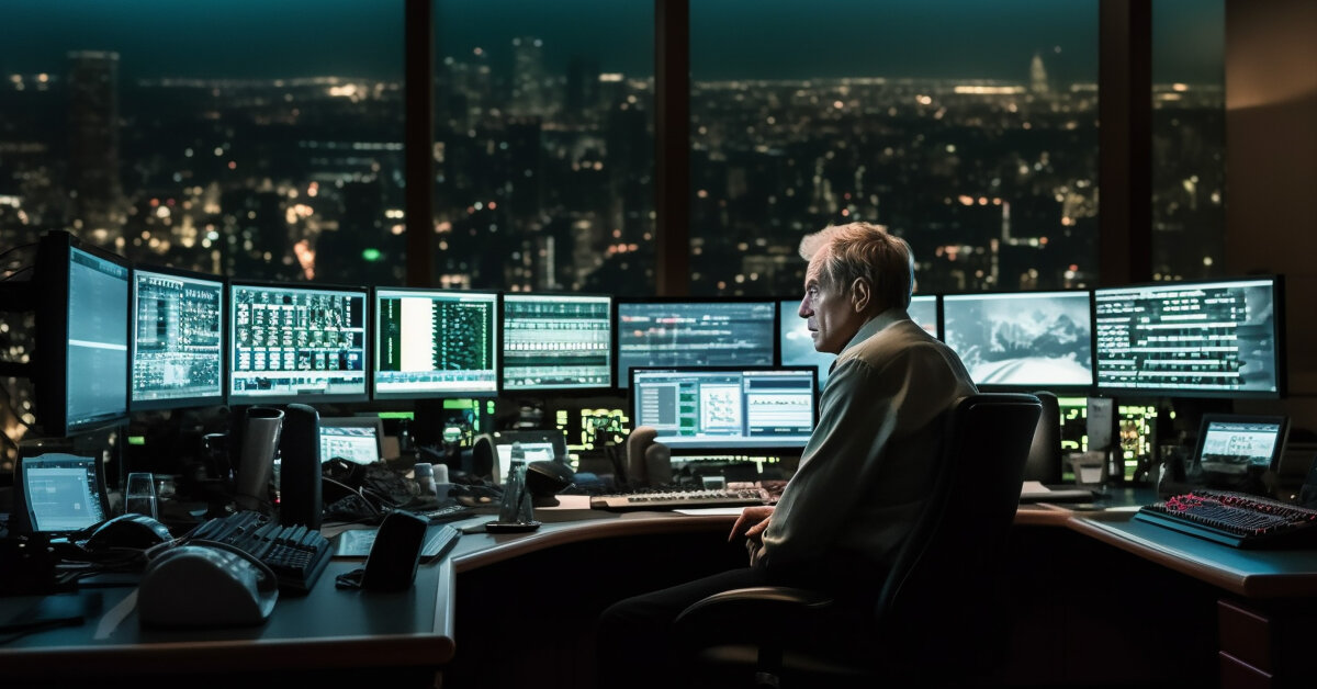 Hedge Fund Manager At Trading Desk